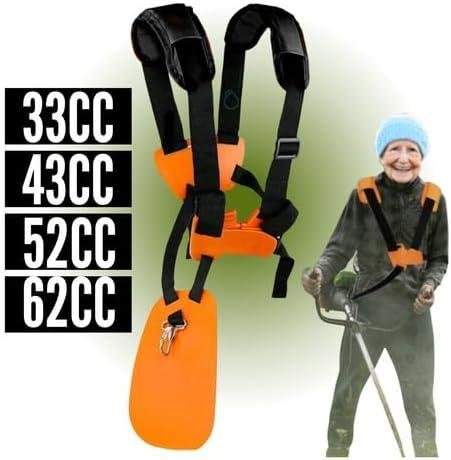         Cinto Especial De Sustentação Cor Preto E Laranja Bjb Equipamentos Roçadeiras Multimarcas Compativel com Modelos 33cc, 43cc, 52cc, 63cc Tamanho Único Universal, Confortavel Duplo Ombro Especial       