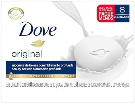         Dove Sabonete Em Barra Branco 90G - 8 Unidades       