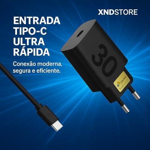         Fonte Carregador Turbo Premium® 30W Ultra Rápido Tipo C Com Carregamento Rápido  Cabo Tipo C Compatível Com Todos Os Dispositivos Motorola Samsung IPhone 15/16 Xiaomi       