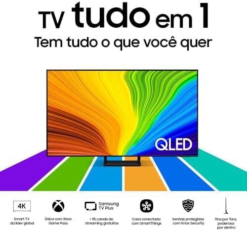         Samsung Smart TV 85 polegadas QLED 4K 85Q70D 2024, Tecnologia de Pontos Quânticos, Processador com AI, Painel até 120Hz, Design AirSlim 85