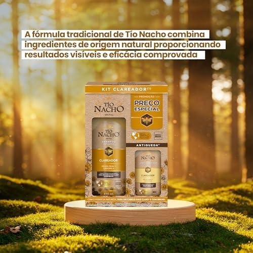         TIO NACHO Kit Shampoo e Condicionador Clareador com Geleia Real Antiqueda para Cabelos Mais Macios e Nutridos - Tratamento Completo para Todos os Tipos de Cabelo - 415 ml (2-Pack)       