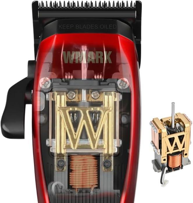         WMARK Cortador de cabelo profissional para barbeiro | Motor Maglev de 10.000 RPM | DLC Lâmina de desbotamento sem lacuna zero | Ferramenta de corte de cabelo recarregável e poderosa NG-X1       